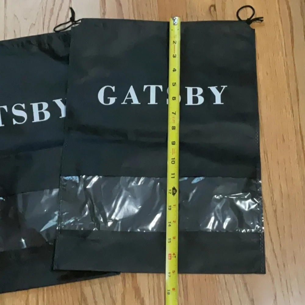GATSBY Black Drawstring Travel Bag